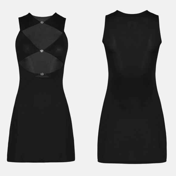 NWT OW Collection Black Cutout Chiara Dress Sz Large MSRP $130 - Picture 3 of 14